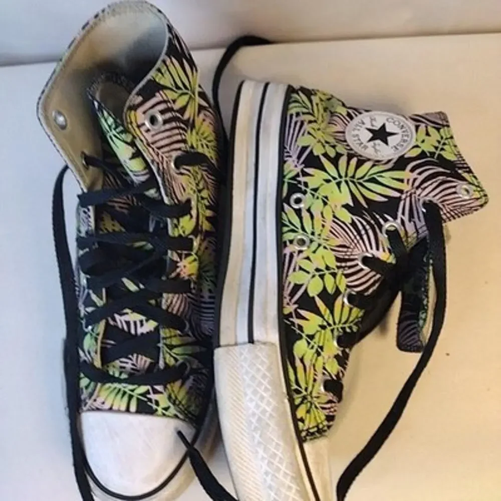 Converse Chuck Taylor All Star Shoes Youth Size 6 Tropical High Top Sneakers